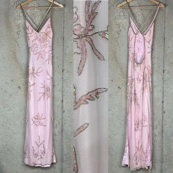 Sean Collection Dresses & Skirts - Vintage Sean collection, baby doll, pink rhinestone spaghetti strap prom dress